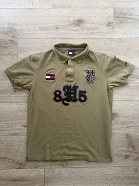 Tommy Hilfiger Olive Polo with Crest & Patch